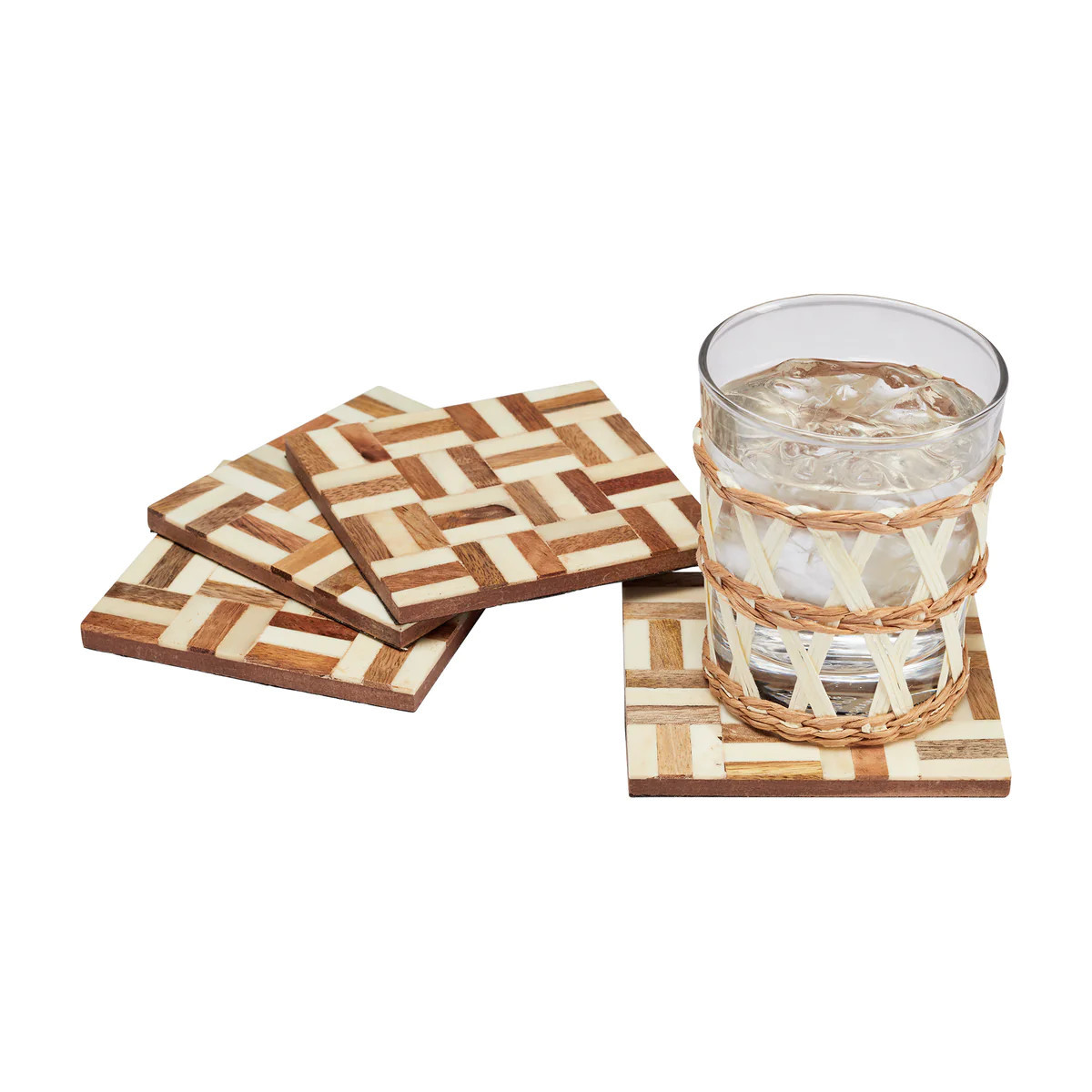 Versailles Parquetry Coasters, Set of 4 | Amanda Lindroth