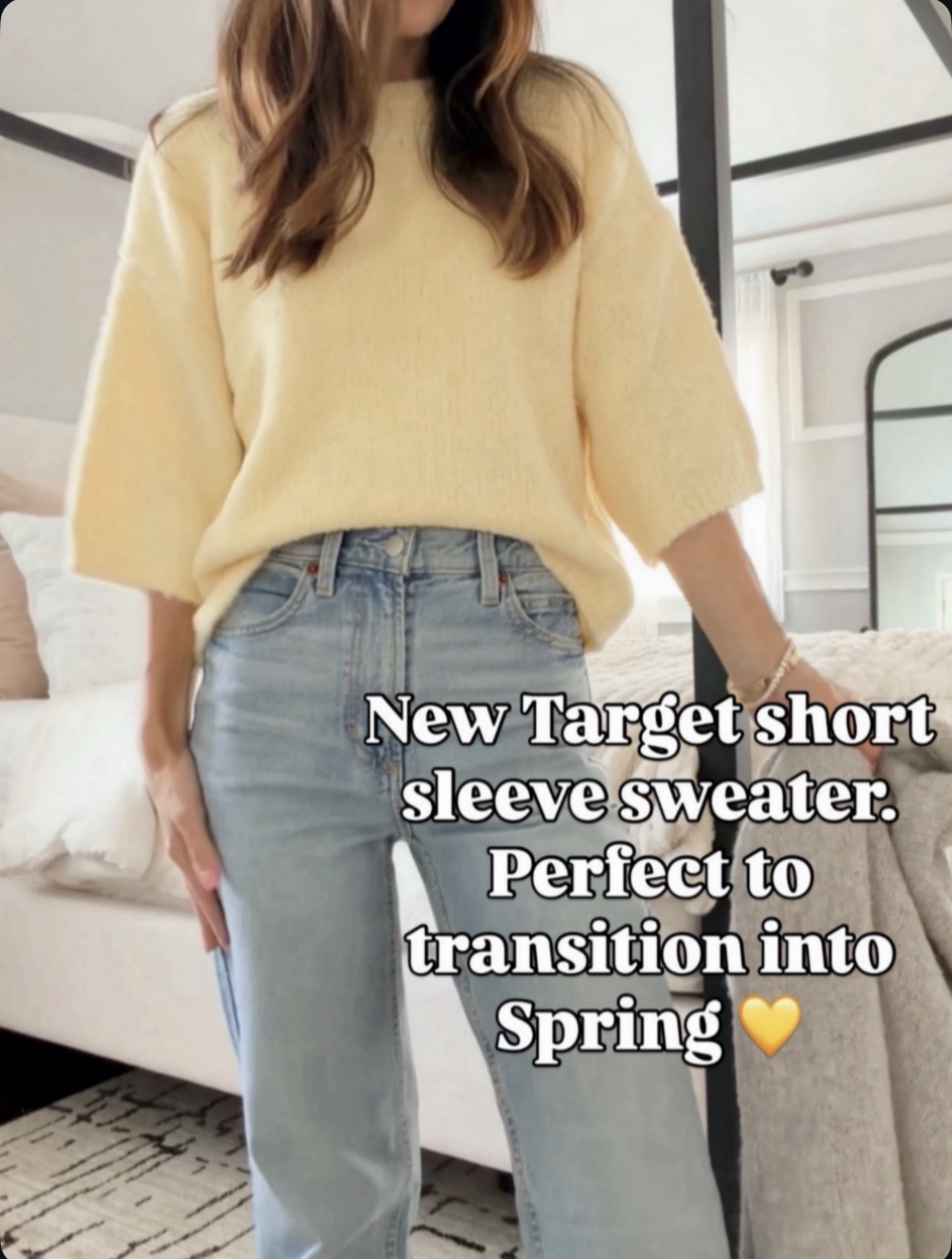 New Target short sleeve sweater = perfect transition into spring 💛 🔗⬇️

#LTKSeasonal #LTKootd #LTKOver40