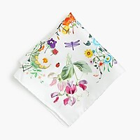 Silk pocket square in vintage floral print | J. Crew US