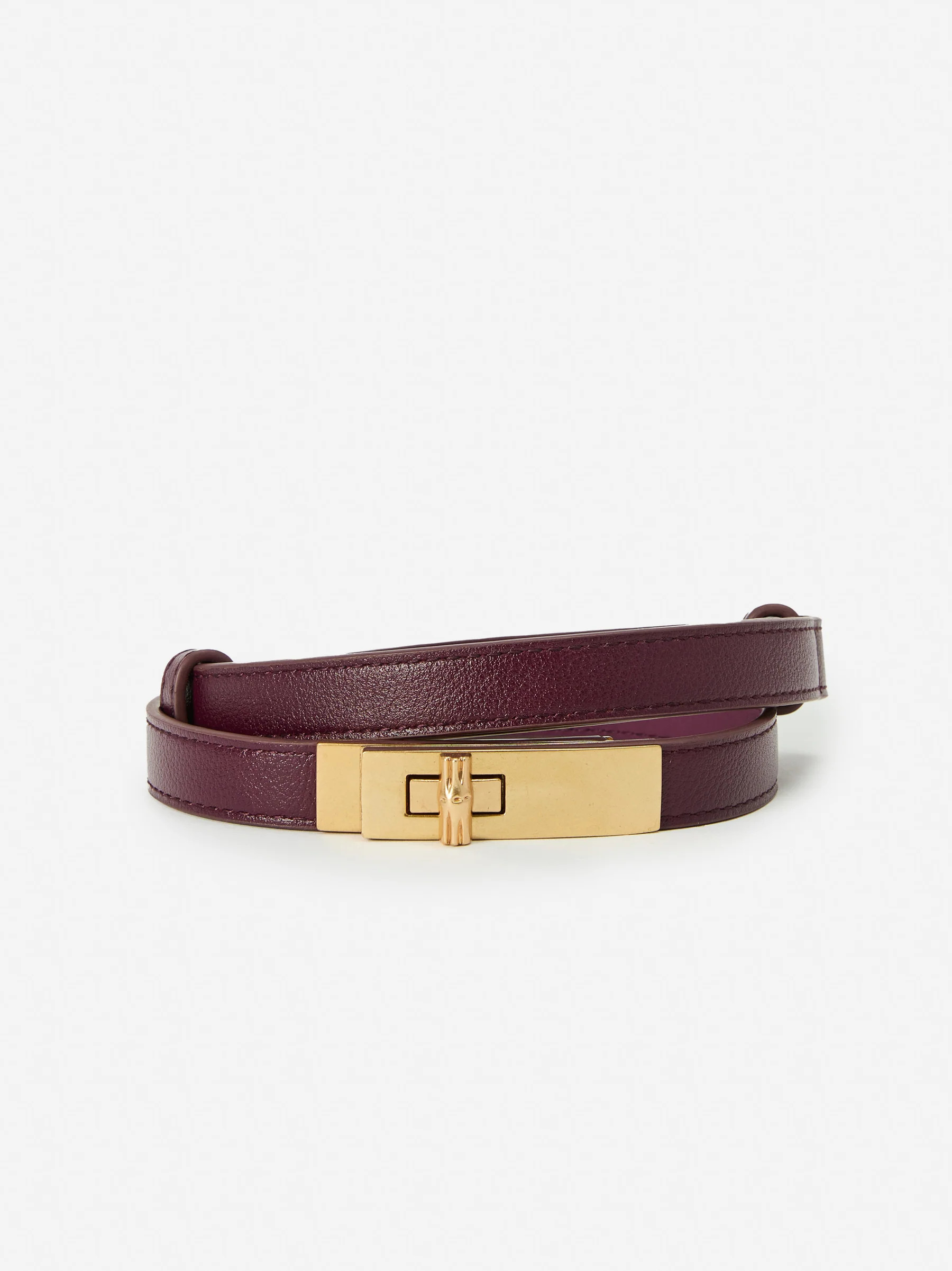 French_Merlot Solid Liv Leather Belt | Women's Belts & Jewelry | J.McLaughlin | J.McLaughlin