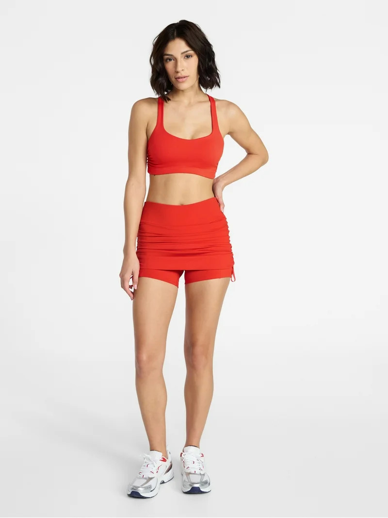 Avia Women's Color Side Ruched Sports Bra, Sizes XS-XXXL | Walmart (US)