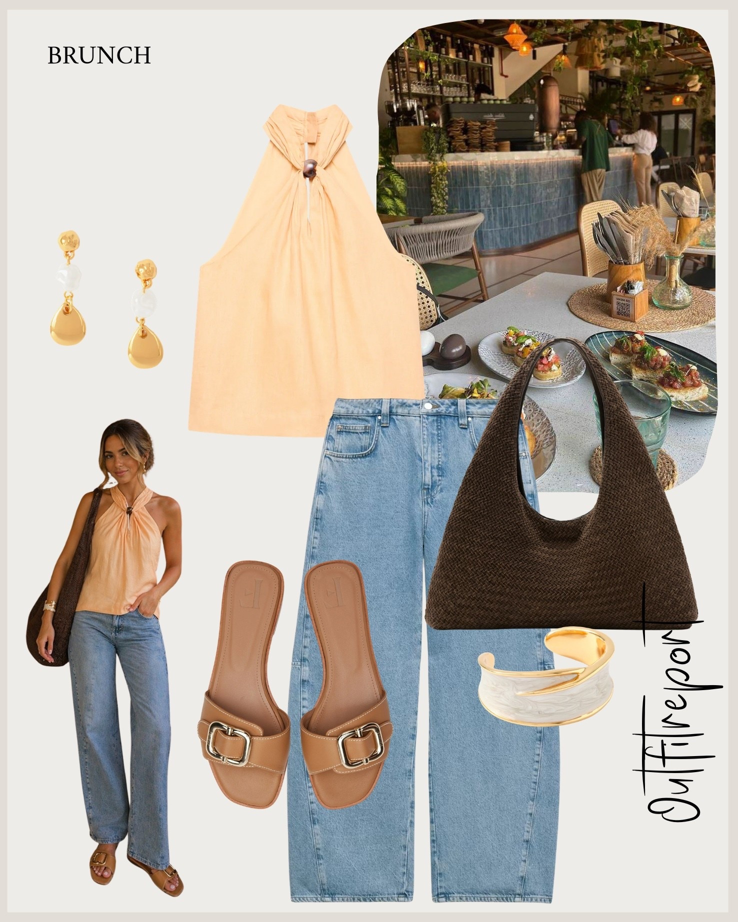 Butter yellow top spring summer denim jeans brown sandals 

#LTKstyletip #LTKspring #LTKsummer