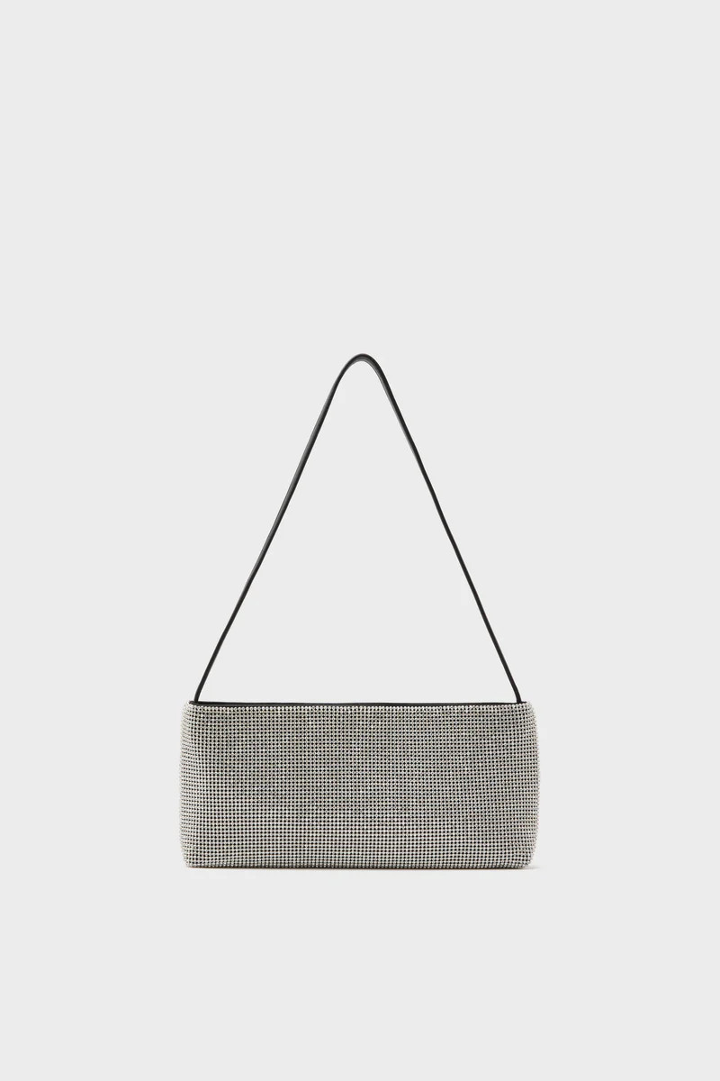Silver Diamante Sophia Shoulder Bag | Tuckernuck (US)