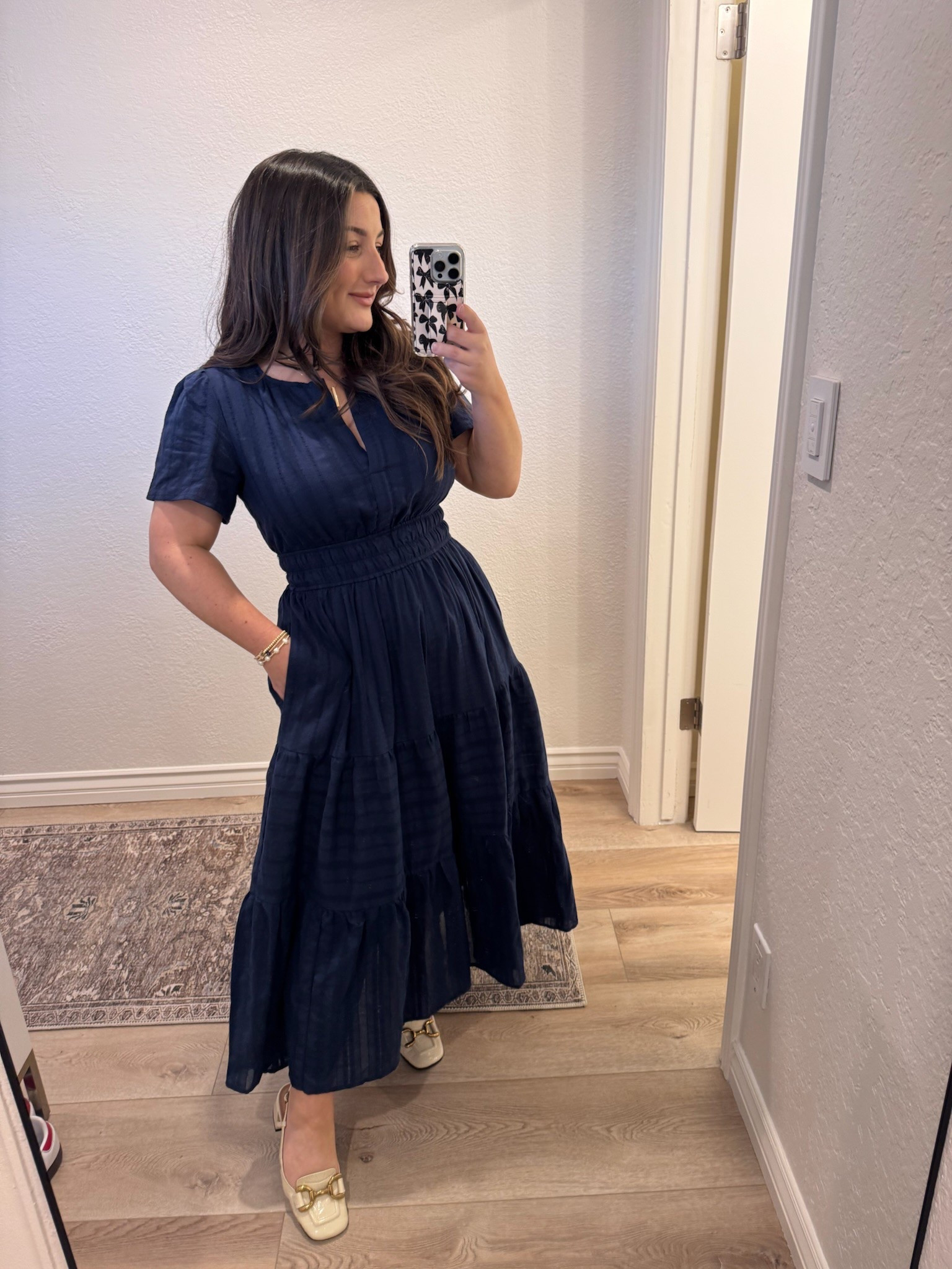 Perfect petite friendly dress for any occasion or event! 

Graduation party, bridal or baby shower guest, casual wedding! 

Size small 
I’m 5’0” 140lbs 

#LTKFindsUnder100 #LTKPetite #LTKStyleTip