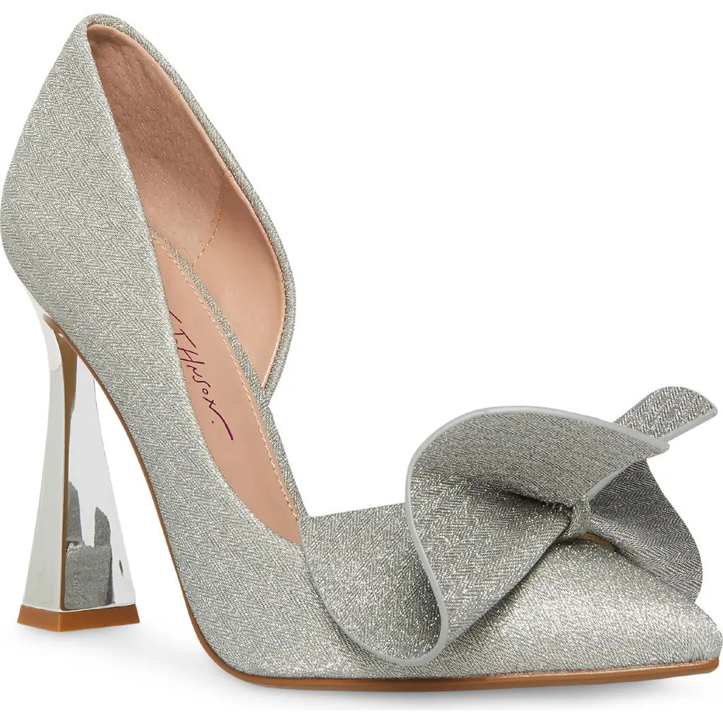 Betsey Johnson Nobble Half d'Orsay Pointed Toe Pump in Silver at Nordstrom, Size 10 | Nordstrom