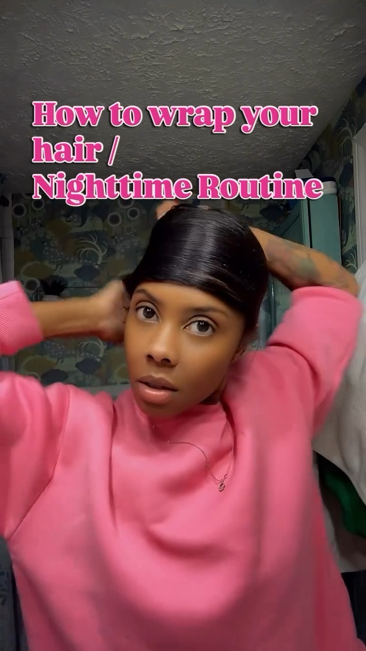 Watch how I wrap my hair up for the night to keep it smooth, frizz-free, and protected while I sleep! This simple nighttime hair wrap routine helps maintain moisture, prevent breakage, and keep your style lasting longer. Perfect for anyone looking for a quick, easy, and effective way to care for their hair overnight. #silkpress #naturalhair #wrap #hairwrap #silkhairbonnet  #nightroutine #protectivestyles