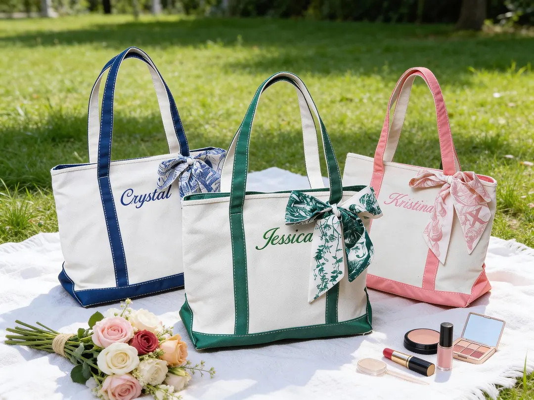 Custom Tote Bag,Bridesmaid Gift,Embroidered Canvas Tote Bag,Custom Tote Bag With Name,Bachelorett... | Etsy (US)