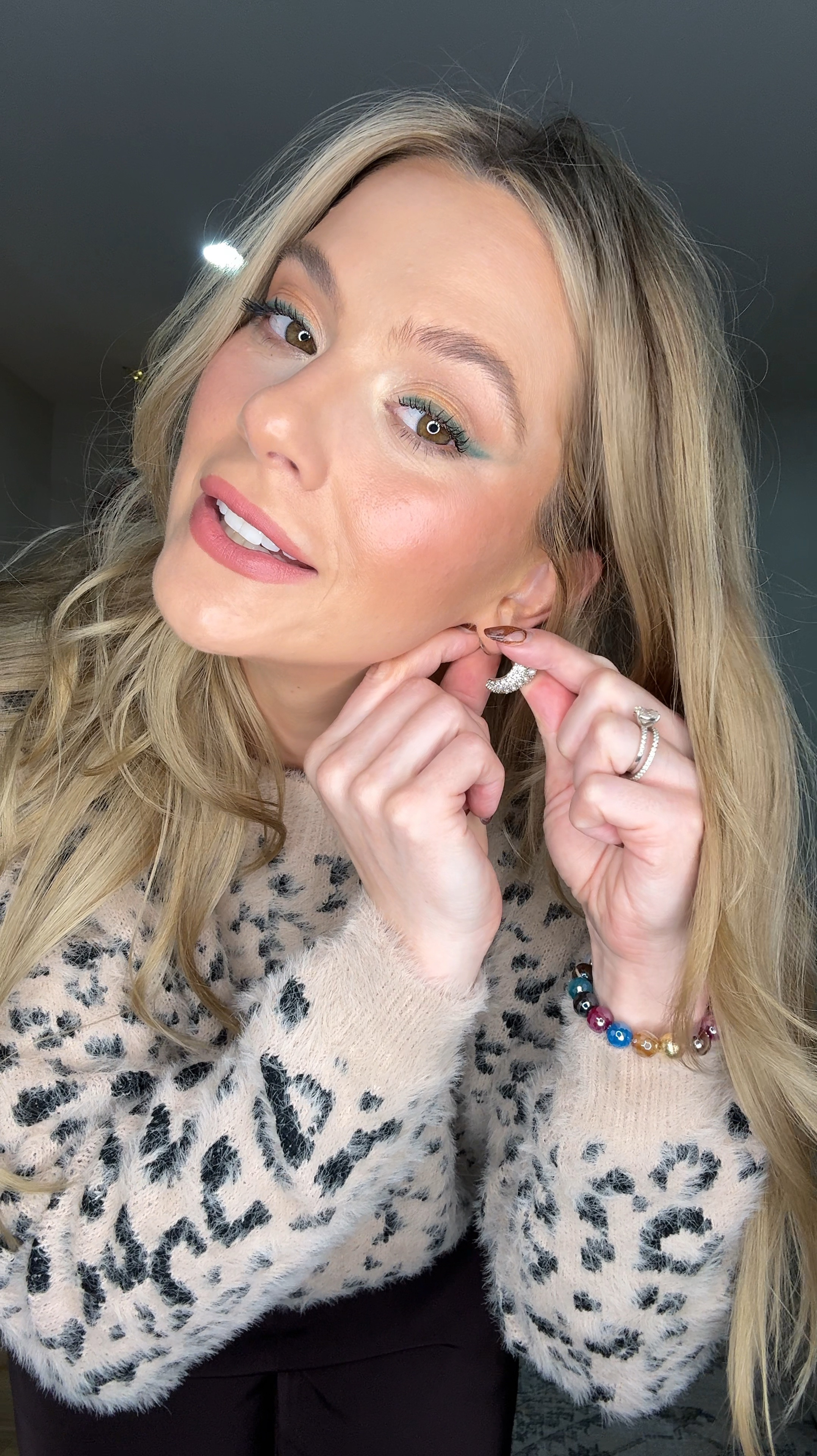 Holiday leopard sweater
Earrings 40% off
Bracelet 30% off with code GIFT24
Sweater 40% off with code BFCM40
Pants 30% off with code BlackFriday30

#LTKStyleTip #LTKHoliday #LTKSaleAlert