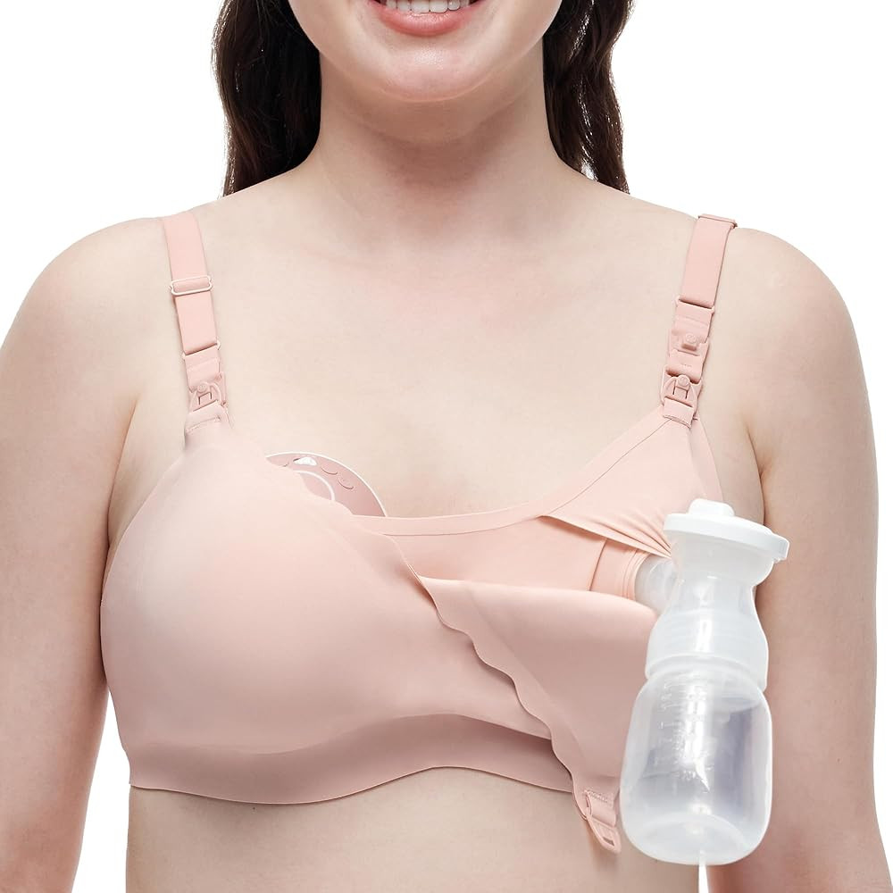 Momcozy 4-in-1 Hands-Free Pumping Bra with Cooling Fabric & Jelly-Strip Support, Nursing & Breast... | Amazon (US)
