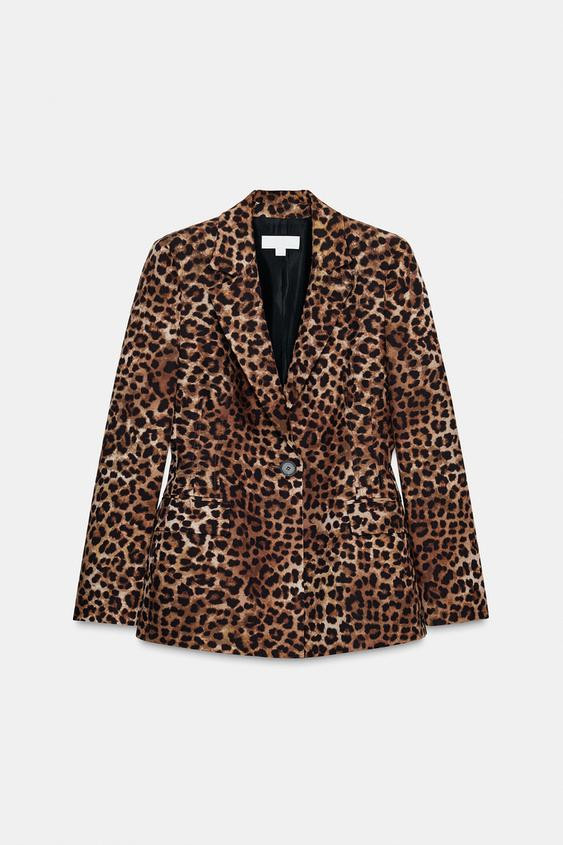 TAILORED ANIMAL PRINT BLAZER | Zara US