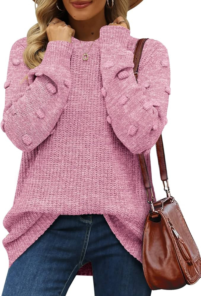 XIEERDUO Sweaters for Women Long Sleeve Chunky Knit Pullover Sweater Pullover Crewneck Sweatshirt... | Amazon (US)