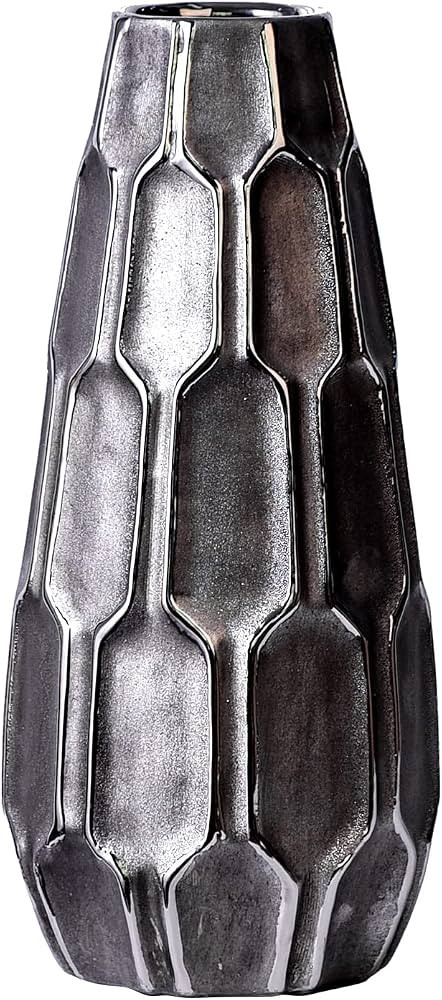 Yundu Ceramics Black Bronze Vases for Flower, Vintage Vase Table Shelf Home Decor, Flower Vases for  | Amazon (US)