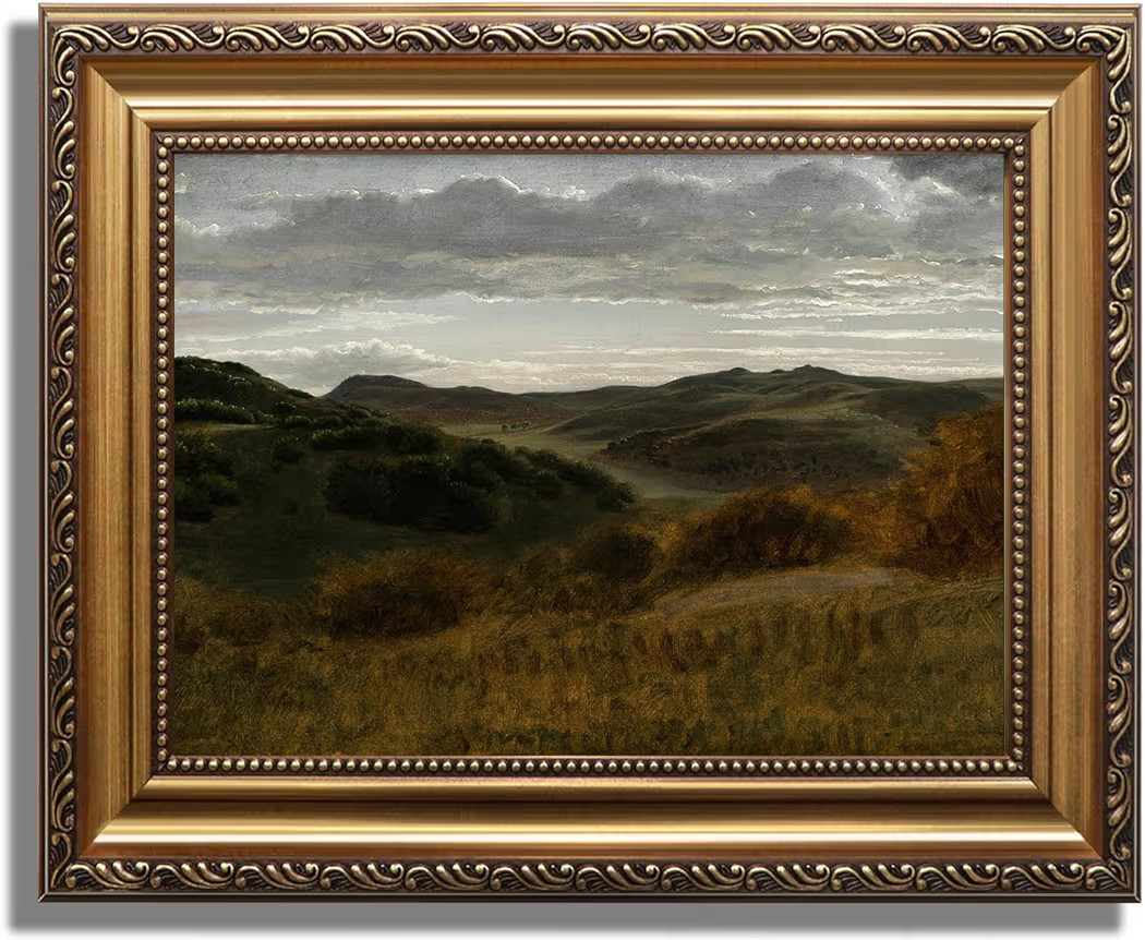 KBKBART Gold Framed Vintage Landscape Wall Art Home Decor, Retro Mountain Vintage Painting Prints... | Amazon (US)