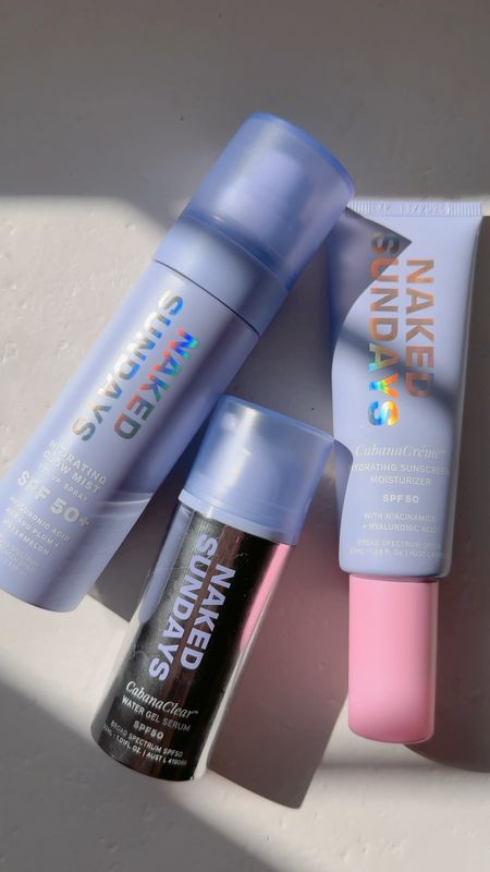 PSA: @naked_sundays is finally available stateside at your local @targetstyle 
Each of these SPF50+ products won’t leave an annoying whitecast on your skin, and they work beautifully under or over makeup. 

The Cabana Clear Water Gel Serum is my favorite - it acts as a makeup primer and goes on so smoothly!

I love using the Hydrating Glow Mist Top Up Spray on days that I forget to apply SPF, or as a bonus layer on top of my makeup. I’ll 100% be throwing this in my beach & pool bag this Summer!

shop everything on my @shop.ltk page (🔗 in bio)

#NakedSundaysPartner #NakedSundaysTarget #ad #liketkit 

#LTKbeauty #LTKSpringSale #LTKGala