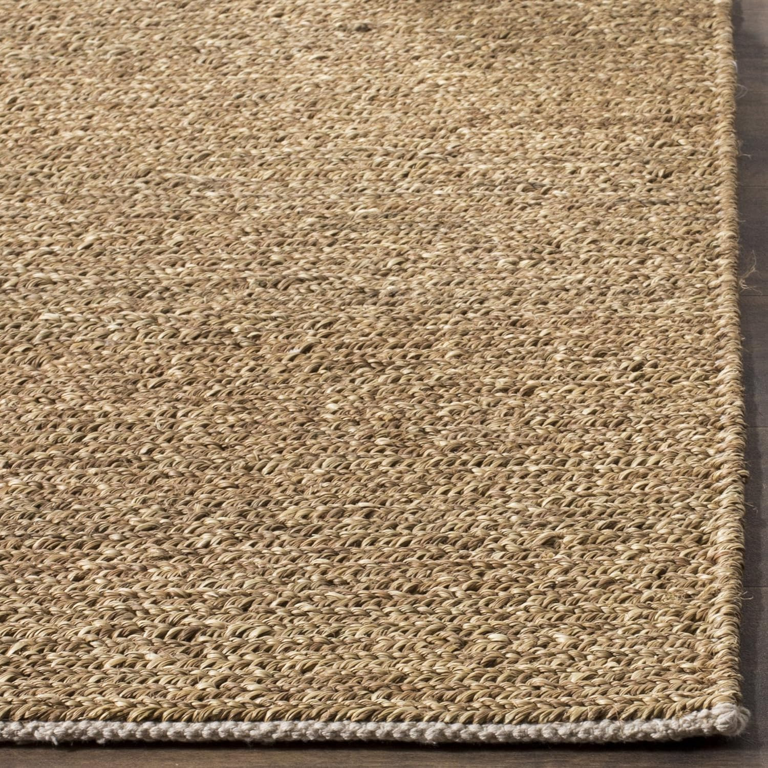 Safavieh Natural Fiber Collection NF510A Handmade Premium Seagrass & Cotton Area Rug, 8' x 10', N... | Amazon (US)