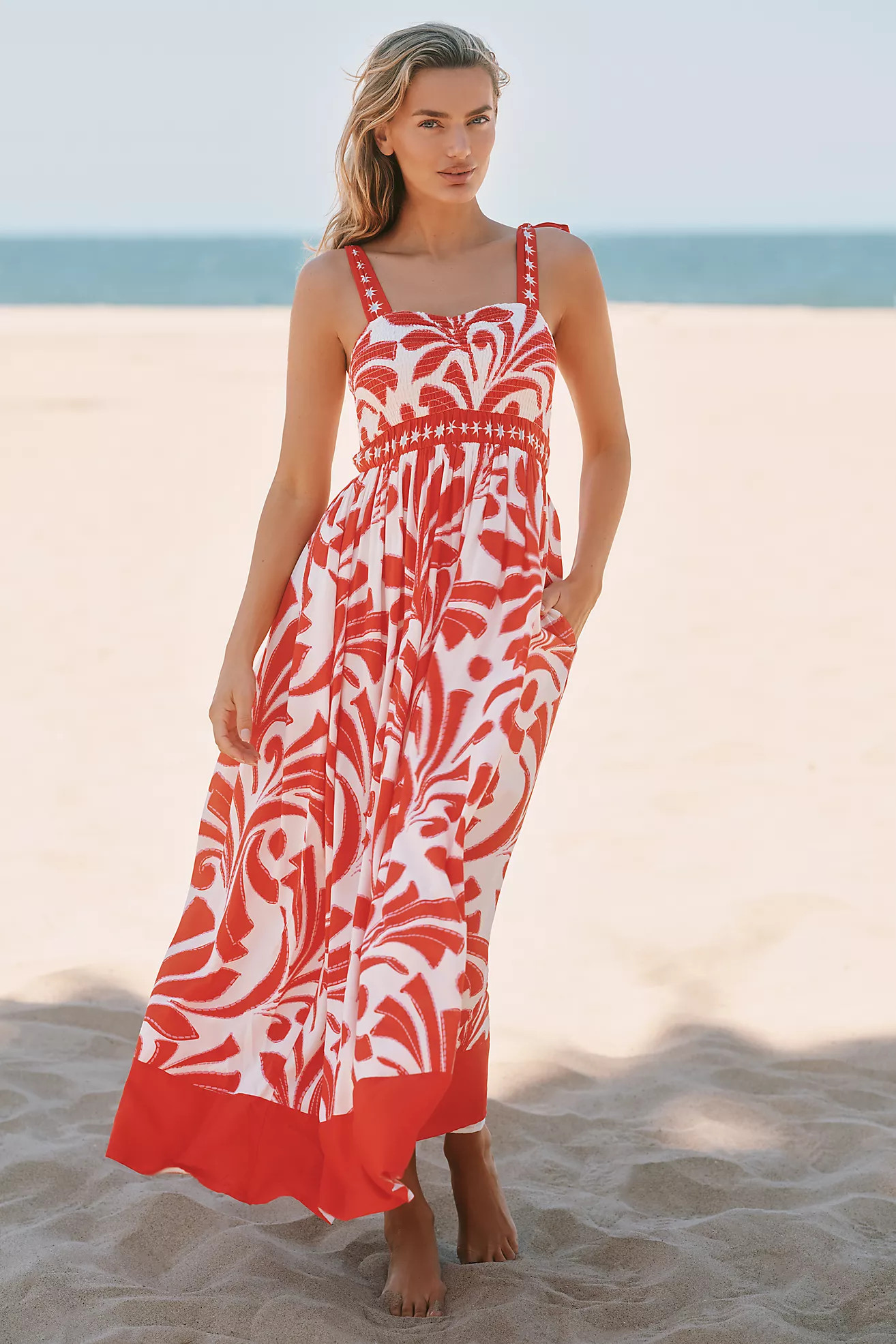 Beach Riot Cari Tie-Strap Maxi Dress | Anthropologie (US)