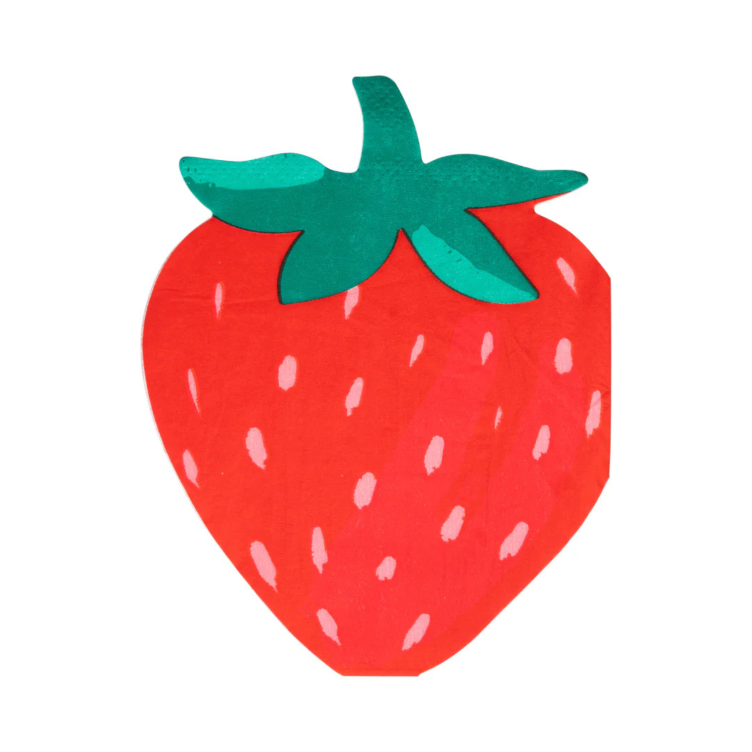Strawberry Shaped Guest Napkin | My Mind's Eye