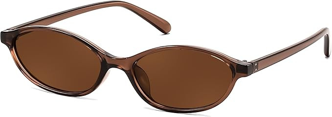 FEISEDY Retro Oval Cat Eye Sunglasses for Women 90s Narrow Lightweight Shades Y2k Trendy Sunnies ... | Amazon (US)