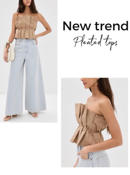 Pleated strapless top
Wide leg jeans 
Amazon dupe 


#LTKStyleTip #LTKOver40 #LTKU