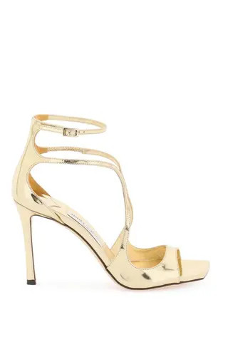 Jimmy choo metallic leather azia 95 sandals | Residenza725 US