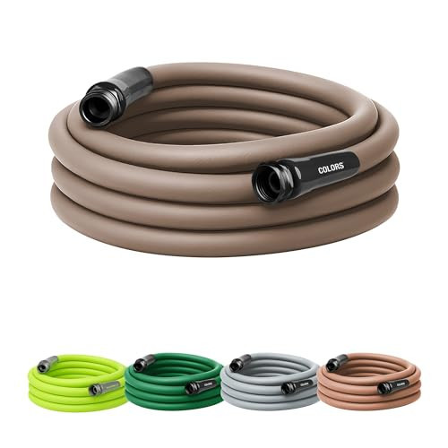 Flexzilla Colors Garden Hose 5/8 in. x 25 ft., Lightweight All-Weather Water Hose, Durable and Flexible, Leak-Free Connections, Brown Mulch | Amazon (US)