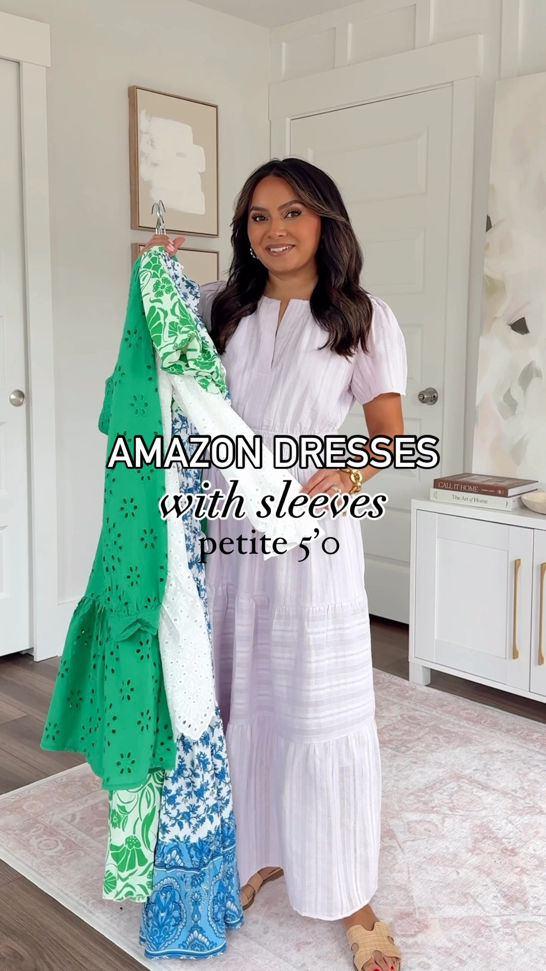 Dresses with sleeves!
For reference: I’m 5’0, 32b bra size, and 2/26 in bottoms, pear shaped. 

Light pink purple dress size small TTS
Clear heels size 5 TTS

White eyelet dress size small TTS - sleeves are a little long
Clear heels size 5 TTS

Green floral dress size small TTS
Clear heels size 5 TTS

Blue floral print dress size small TTS
Clear heels size 5 TTS

Green eyelet dress size small TTS
Clear heels size 5 TTS


Spring dresses
Dresses with sleeves
Petite
Spring break
Vacation dress
Church dress
Long sleeve dress
Short sleeve dress 
Honey Sweet Petite
Honeysweetpetite
Cruise outfits


#

#LTKPetite #LTKootd #LTKTravel