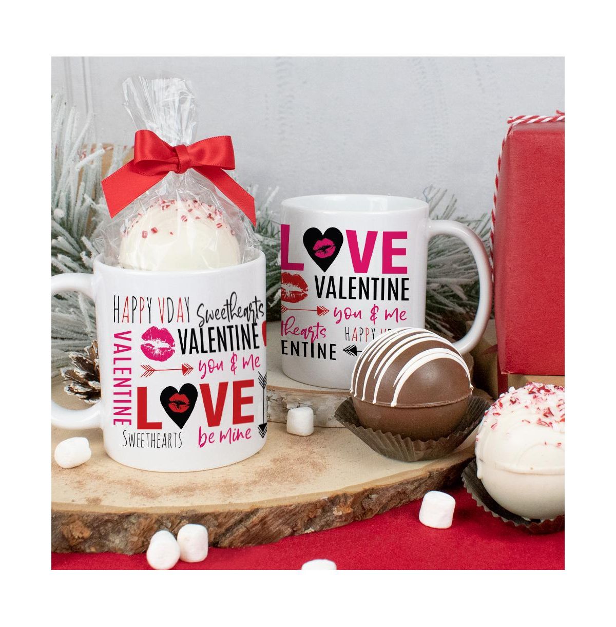 Valentine's Day Gift 11oz Coffee Mug with Belgian Hot Chocolate Bomb (Milk Chocolate) - Word Cloud | Macys (US)