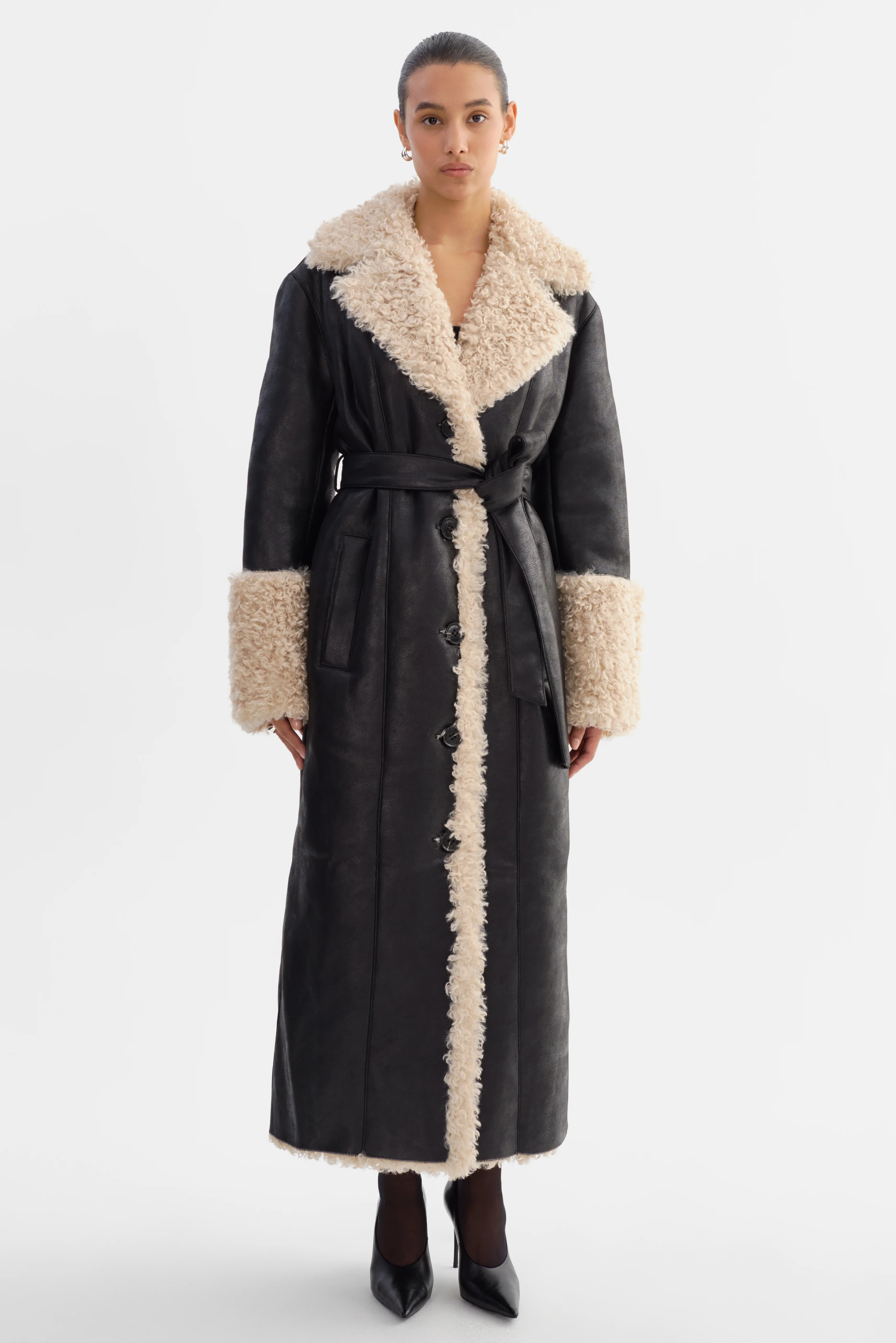 POLLY | Mixed Media Maxi Coat | LAMARQUE