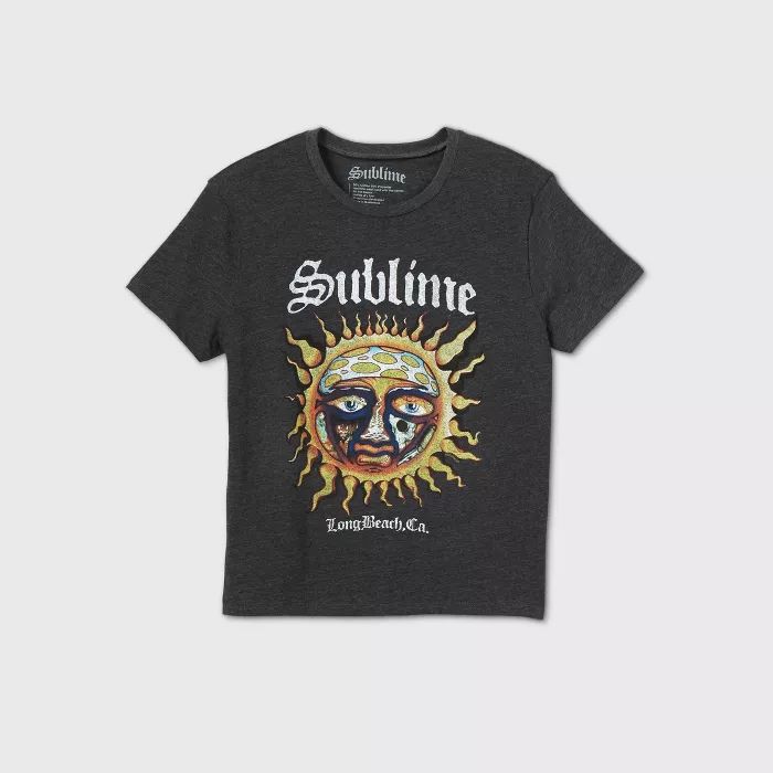 Women's Sublime Short Sleeve Graphic T-Shirt - Charcoal Heather | Target