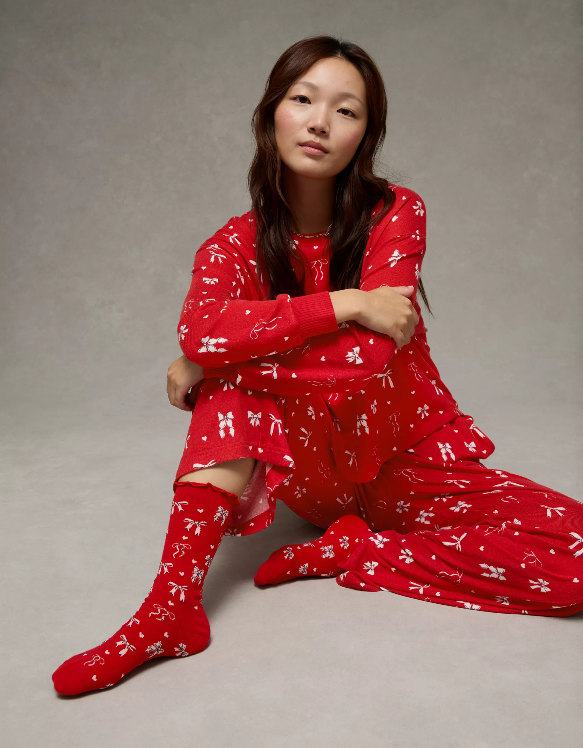 AE Bows Ruffle Crew Socks | American Eagle Outfitters (US & CA)