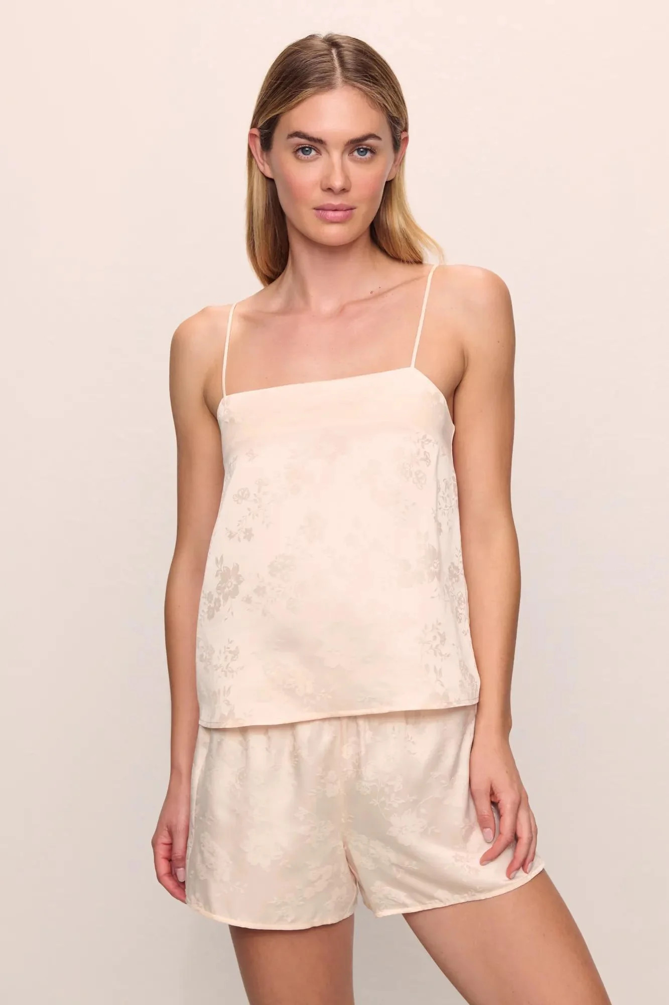Washable Silk Jacquard Cami & Short PJ Set | Eberjey