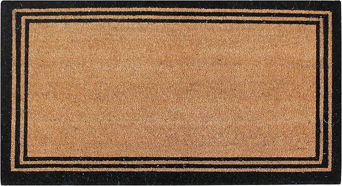 A1 HOME COLLECTIONS A1HC Natural Coir Doormat with Classic Border Heavy Duty PVC Backing, Natural... | Amazon (US)