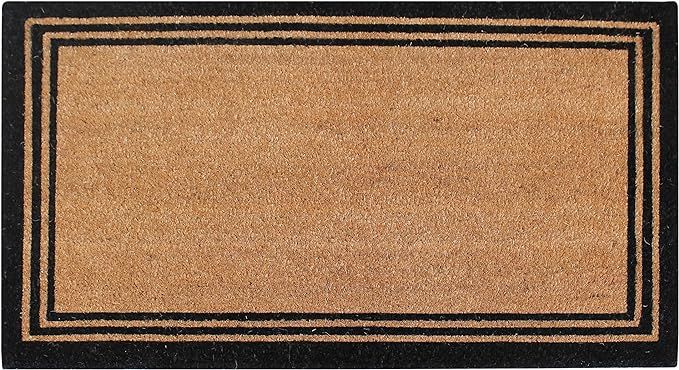 A1 HOME COLLECTIONS A1HC Natural Coir Doormat with Classic Border Heavy Duty PVC Backing, Natural... | Amazon (US)