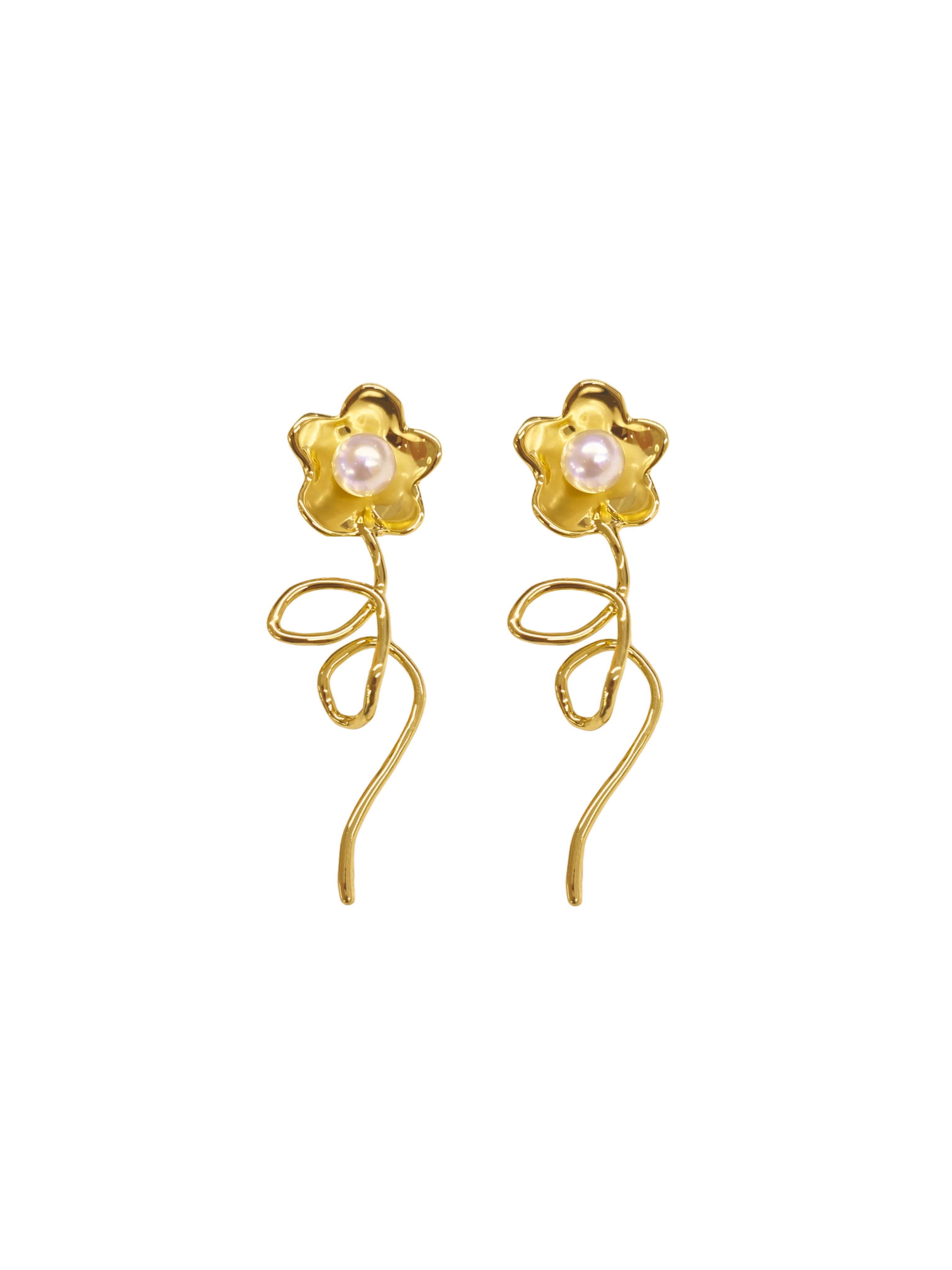 Long Daisy Earrings | Anita Berisha Jewelry