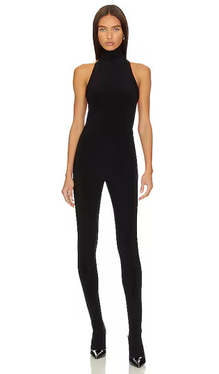 X Revolve Halter Turtle Catsuit With Footsie in Black | Revolve Clothing (Global)