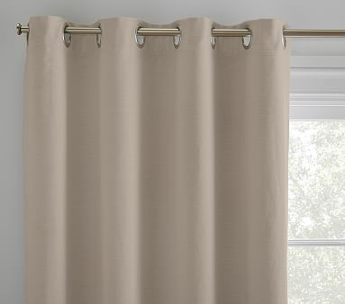 Evelyn Linen Grommet Blackout Curtain Panel | Pottery Barn Kids | Pottery Barn Kids