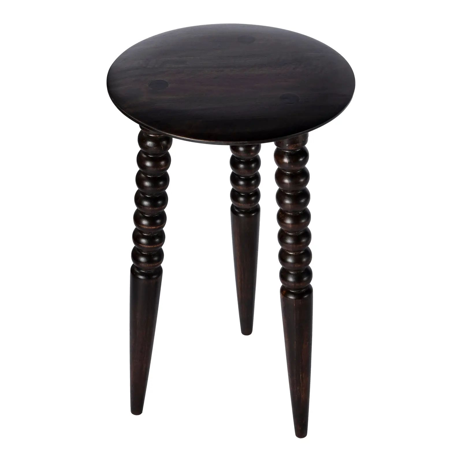 Fluornoy Wood Accent Table, Dark Brown | Chairish