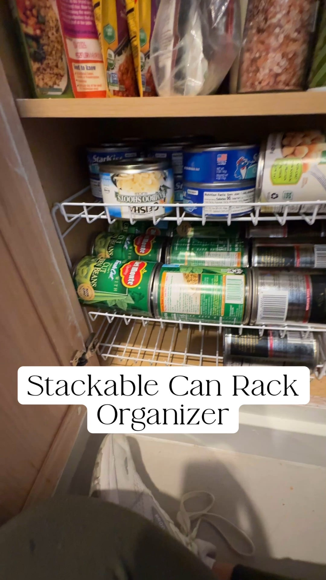 Stackable can rack organizer 

Stackable Can Rack Organizer 🥫✨
Holds up to 36 cans and makes such a difference in cabinet space. I grabbed two for my pantry makeover and I keep them inside the cabinets so everything looks clean and hidden… but it’s super easy to grab what we need.

Perfect for:
• Kitchen & Pantry Organization
• Canned Goods Storage
• Small Spaces
• Meal Prep + Stocking Up

#kitchenorganization #pantryorganization #organizedhome #pantrymakeover

#LTKfoodie #LTKOver40 #LTKHome