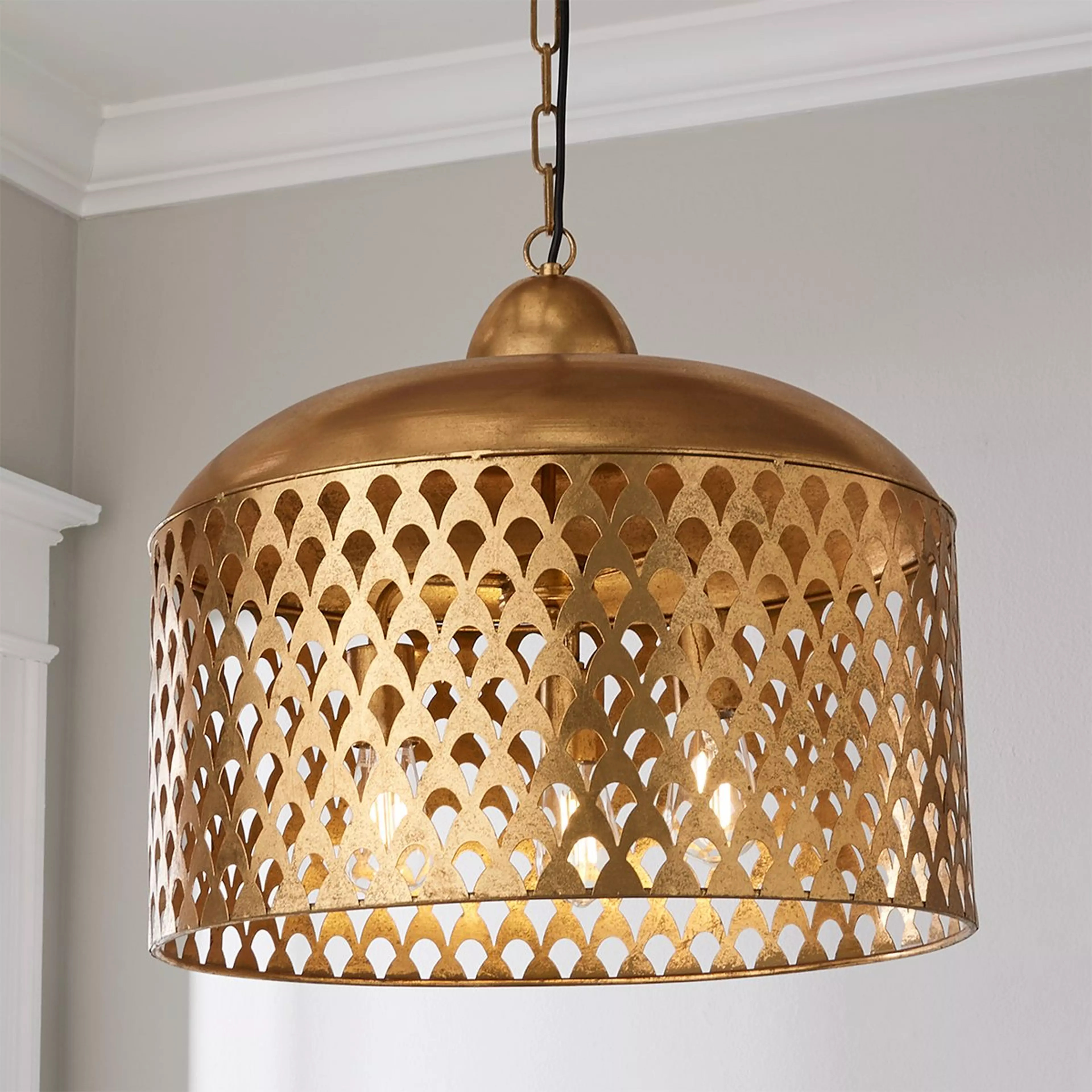 Fan Screen Metal Pendant | Shades of Light