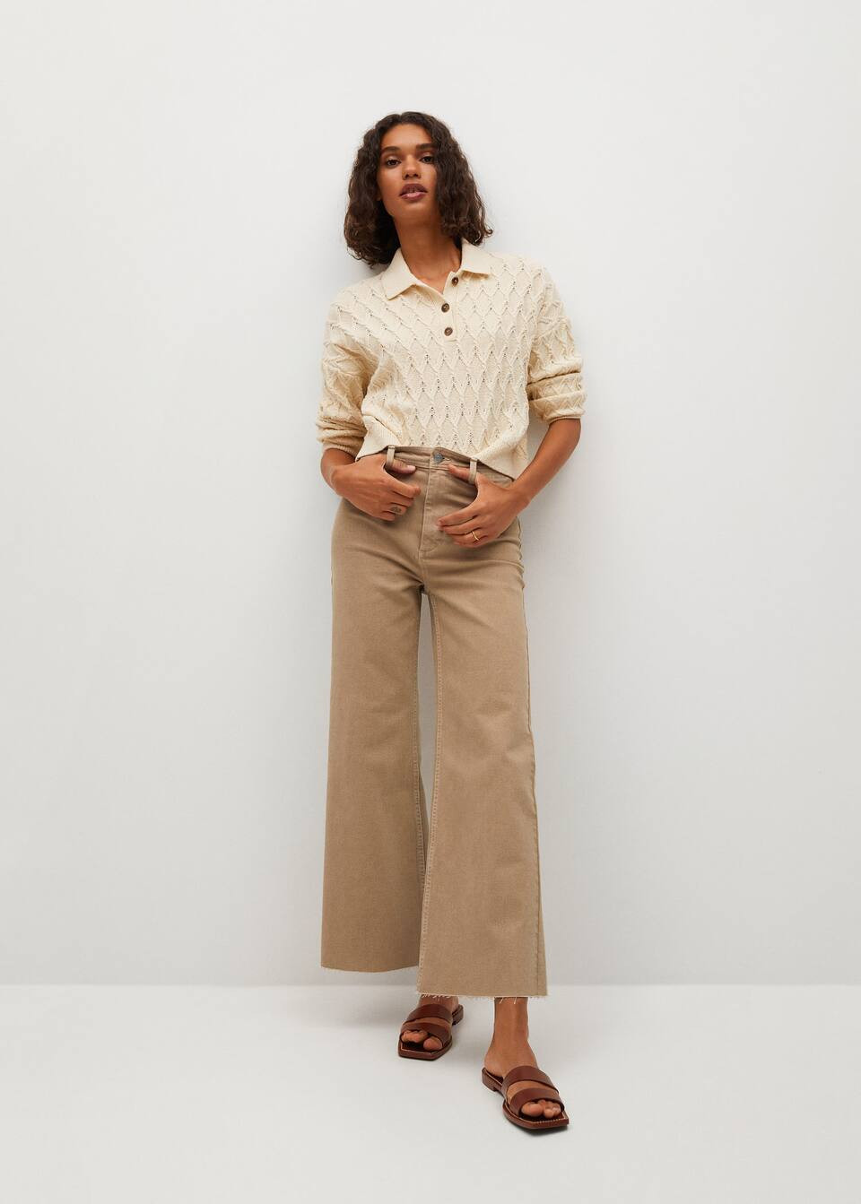 Jeans culotte high waist | MANGO (US)