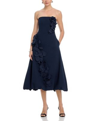 Zaria Appliqué Trim Midi Dress | Bloomingdale's (US)