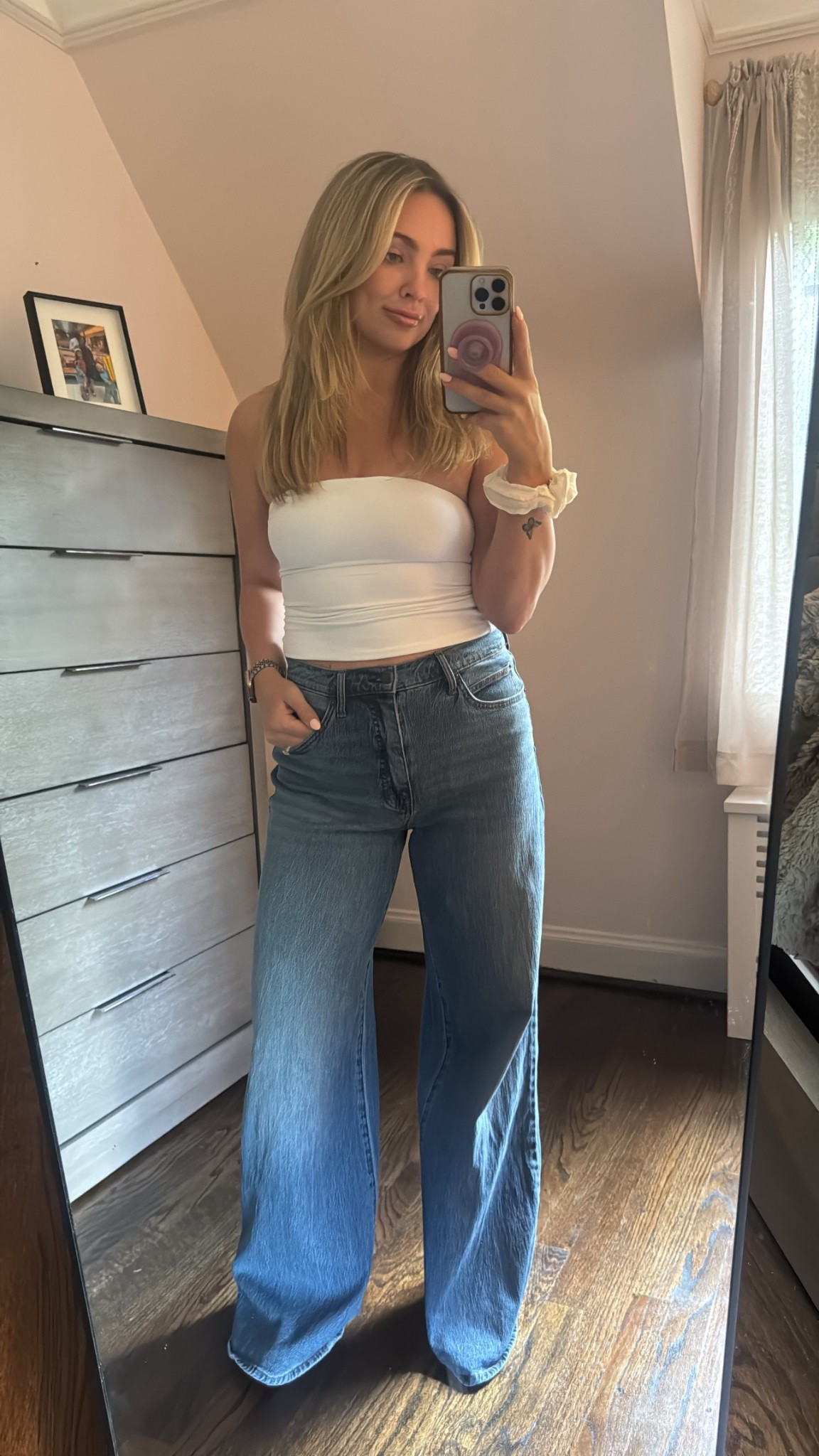 $32 jeans. They are perfection. Wearing size 4.