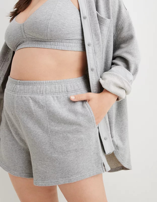 Aerie High Waisted LumberJane Fleece Short | Aerie