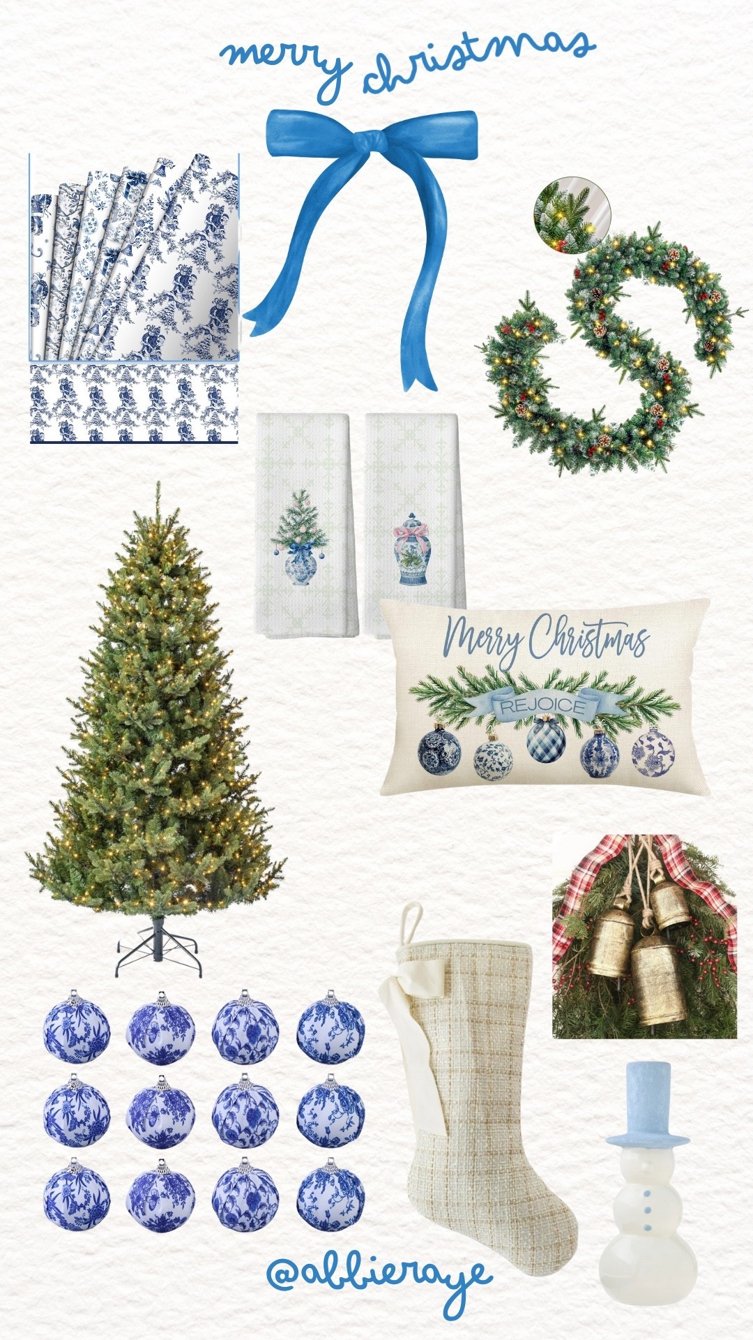 Blue Christmas, anyone? Loving this grandmillenial style Christmas! 

#LTKHome #LTKSeasonal #LTKFindsUnder100