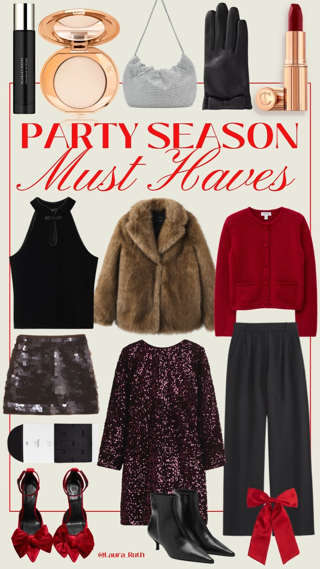Party season is here and I’ve rounded up my must-have picks for every festive moment. Think standout sequins, luxe faux fur, chic burgundy tones, elegant party accessories, and the perfect handbag essentials to finish any look. Whether you’re dressing up for a night out or curating holiday outfit ideas, these party season favourites are timeless, glamorous, and so easy to style.

#LTKpartywear #LTKwinter #LTKuk