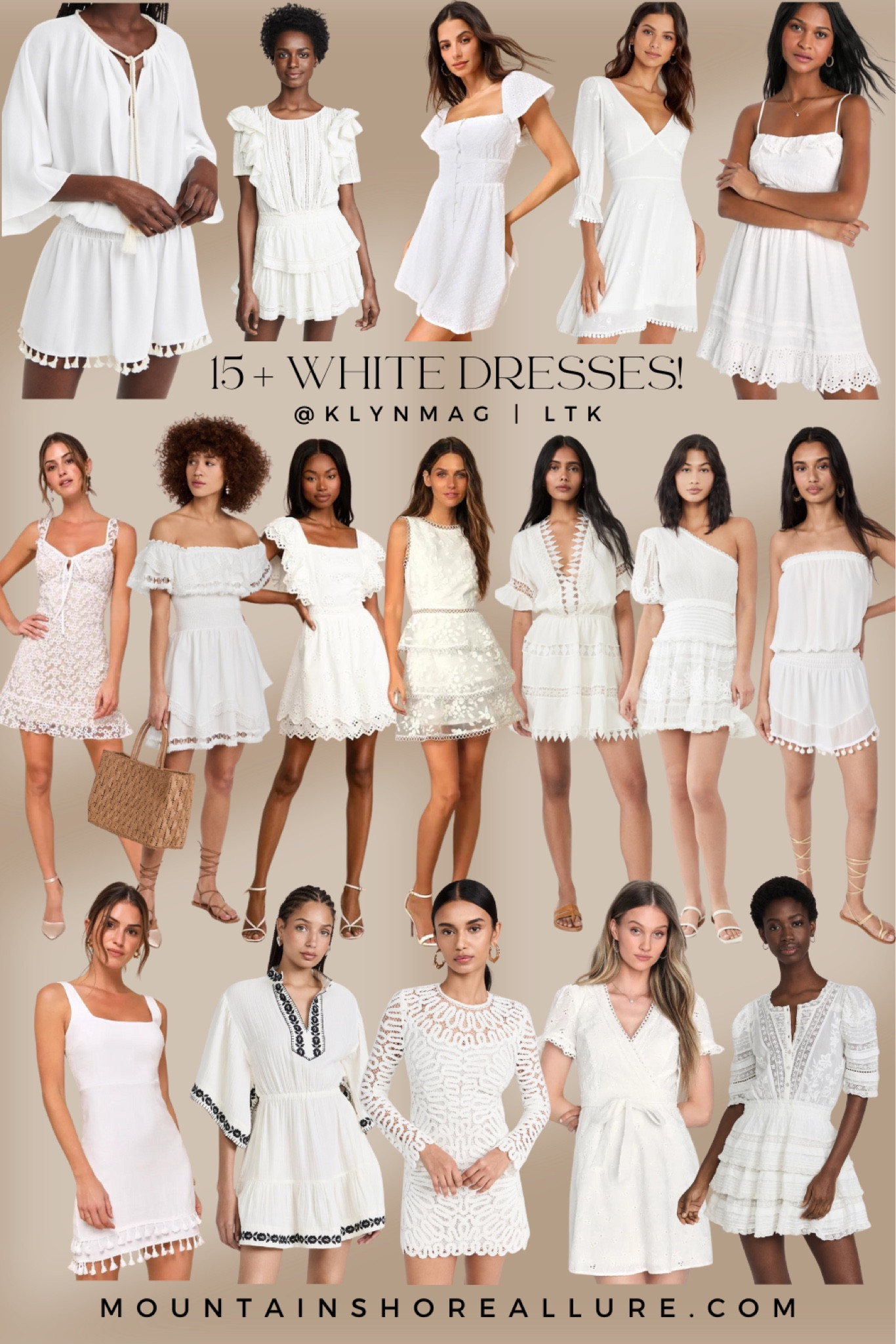 Whether you're celebrating a graduation, attending a baby or bridal shower, looking for the ideal Sunday best attire, planning a brunch with friends, or preparing for a romantic date night or your wedding weekend, we've got you covered! Check out the blog for more linked options! www.MountainShoreAllure.com

summer style, white dress outfit, graduation dresses, graduation outfit ideas, baby shower outfit, date night outfit, brunch outfit


#LTKSpringSale #LTKwedding #LTKparties