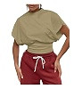 SHENHE Women's Dolman Sleeve T Shirt Cinched Waist Going Out Crop Top | Amazon (US)