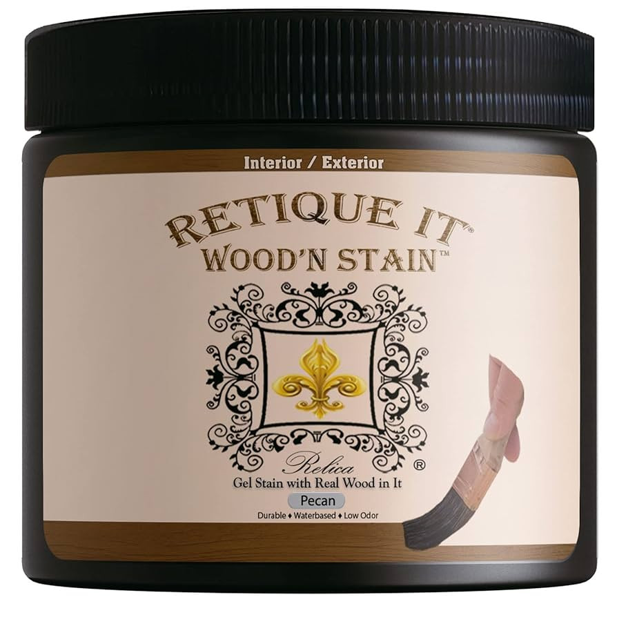 Retique It Wood'n Stain - Liquid Wood Gel Stain Interior/Exterior (16 oz (Pint), 50 Dark Pecan) | Amazon (US)