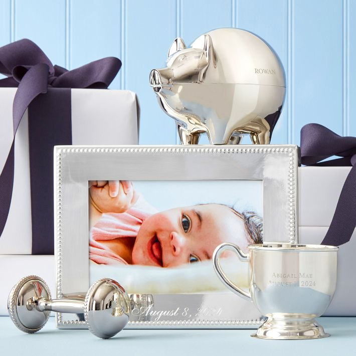 Silver Piggy Bank | Mark and Graham