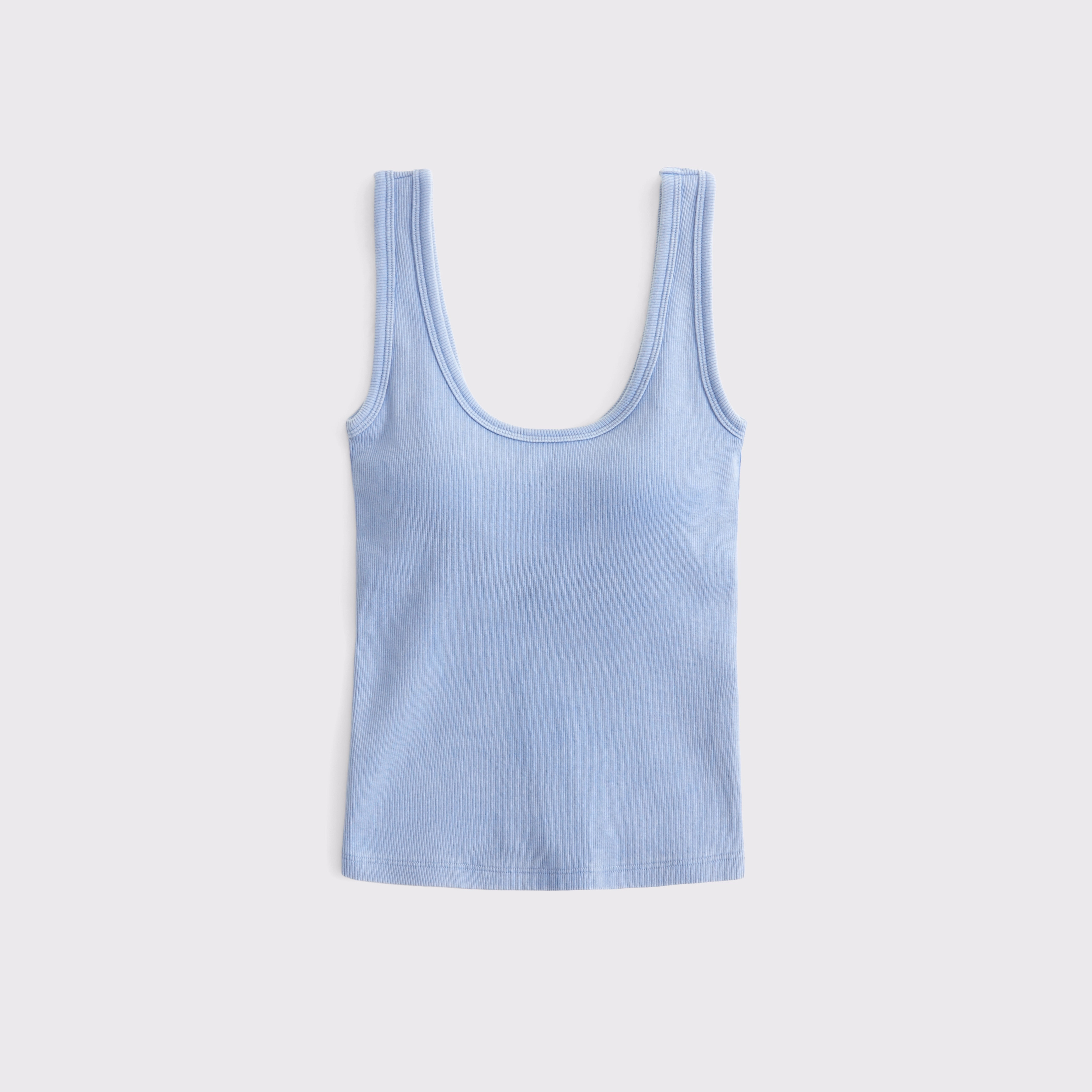 Bra-Free Rib Scoopneck Tank | Abercrombie & Fitch (US)